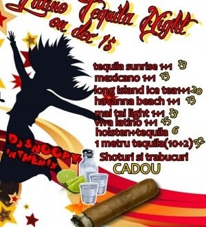 Latino Tequila Night în Zulu Caffe