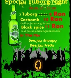 Special Tuborg Night în Zulu Caffe
